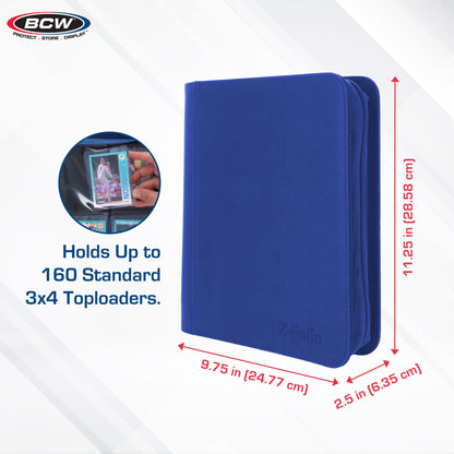 BCW Z-Folio 4-Pocket Lx Album - Toploaders - Blue – dimensions and specifications