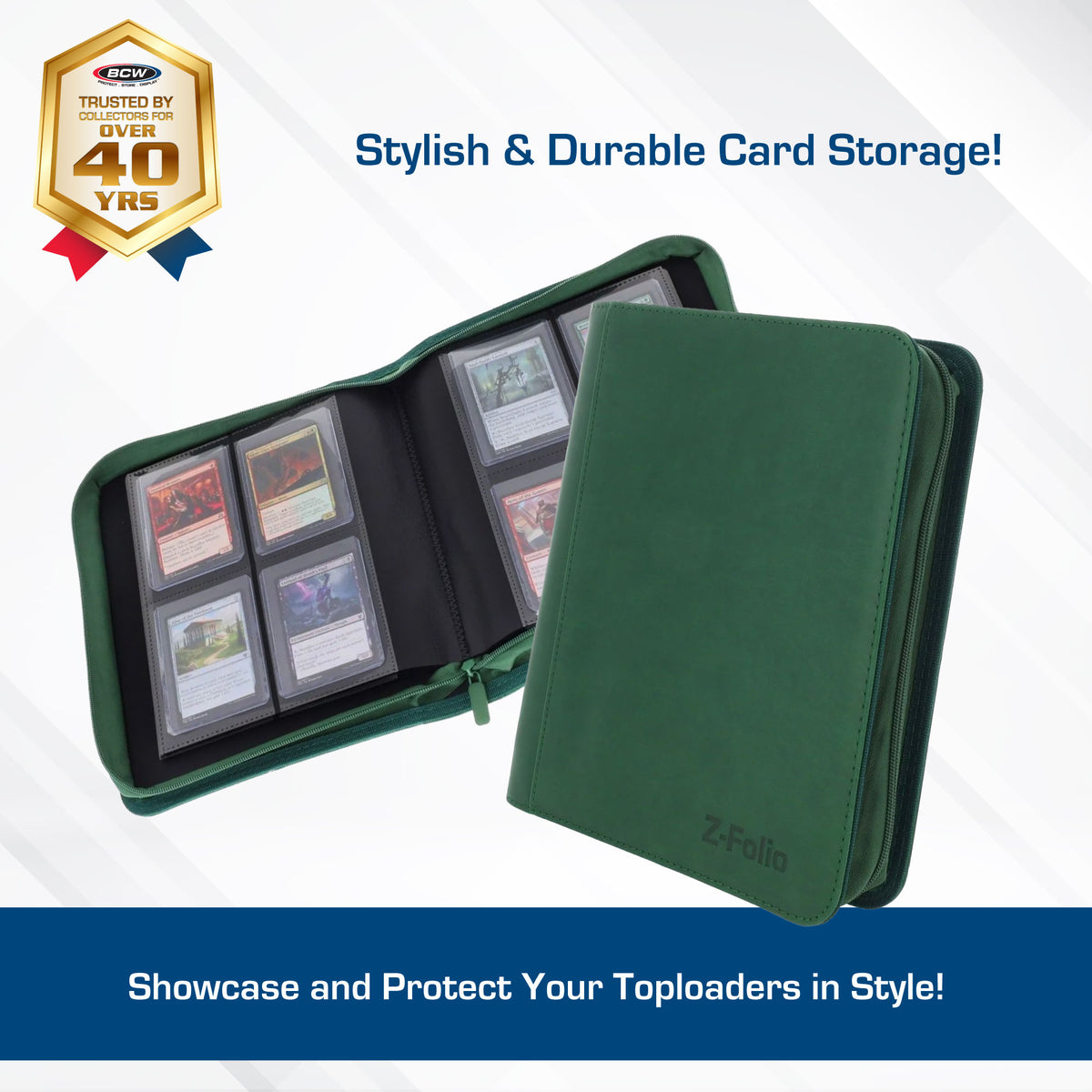 BCW Z-Folio 4-Pocket Lx Album - Toploaders - Green – dimensions and specifications