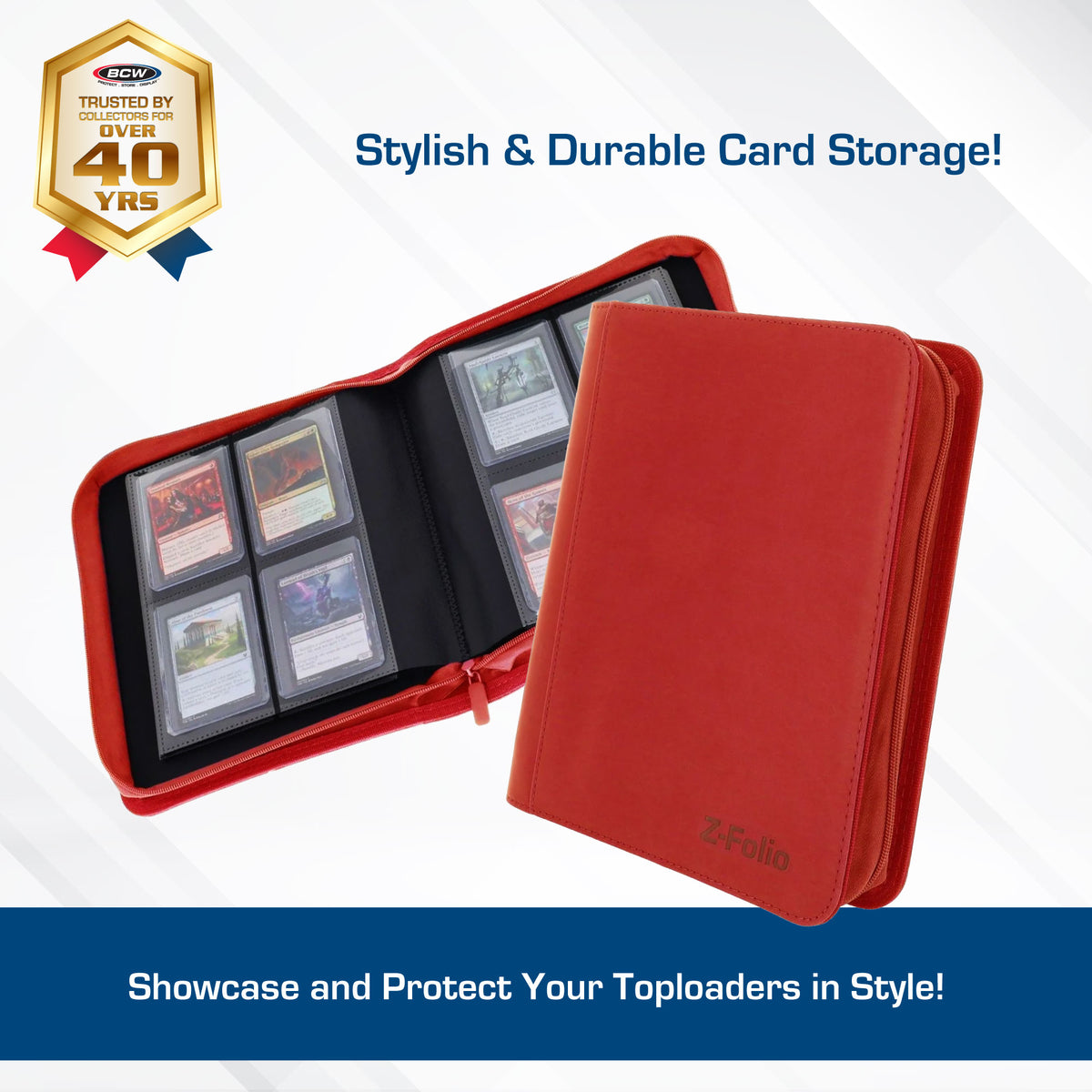 BCW Z-Folio 4-Pocket Lx Album - Toploaders - Red – dimensions and specifications
