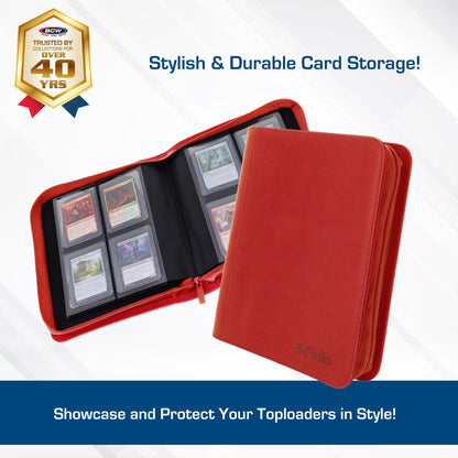 BCW Z-Folio 4-Pocket Lx Album - Toploaders - Red – dimensions and specifications