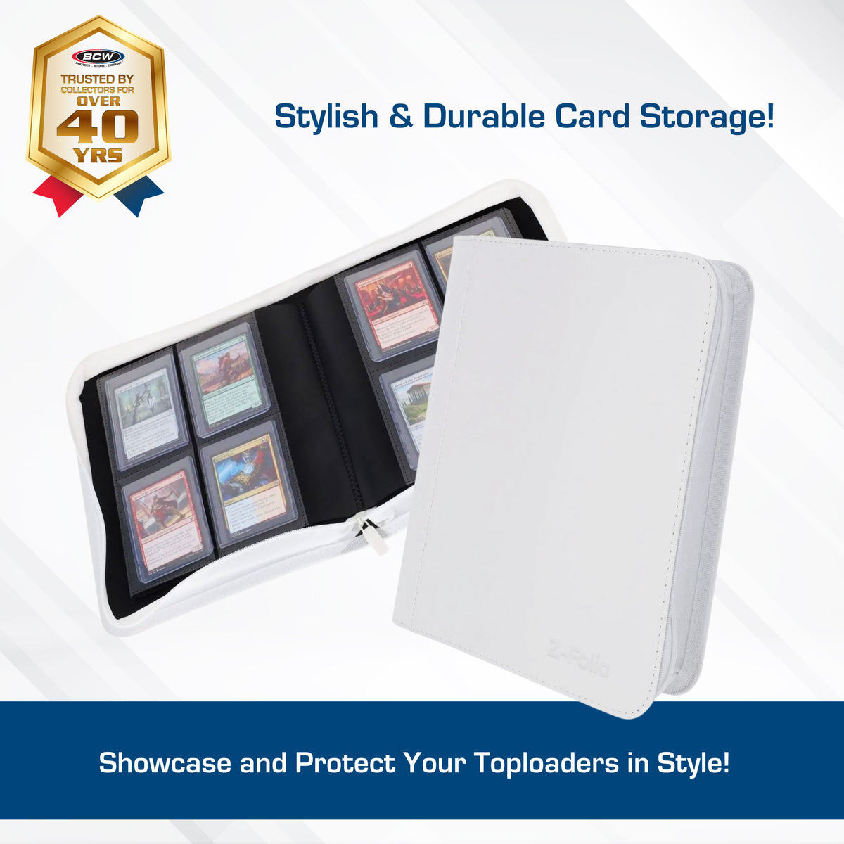BCW Z-Folio 3-Pocket Lx Album - Toploaders - White – dimensions and specifications