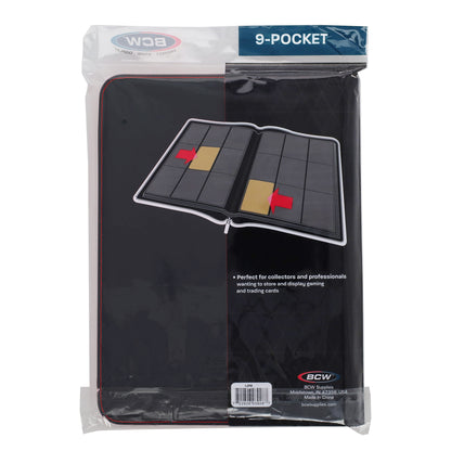 BCW Z-Folio 9-Pocket Album - Black – rear view