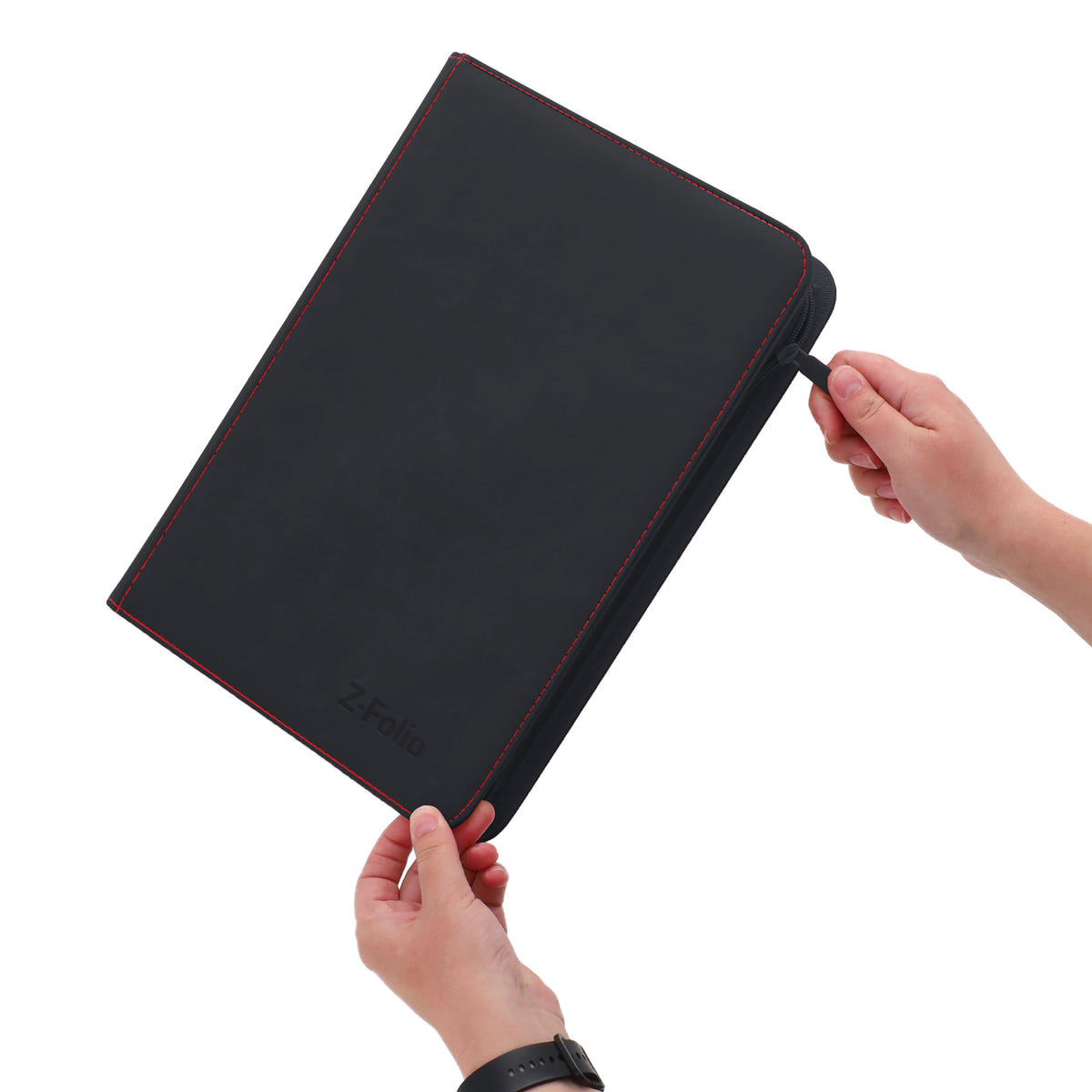 BCW Z-Folio 9-Pocket Album - Black – in-use view