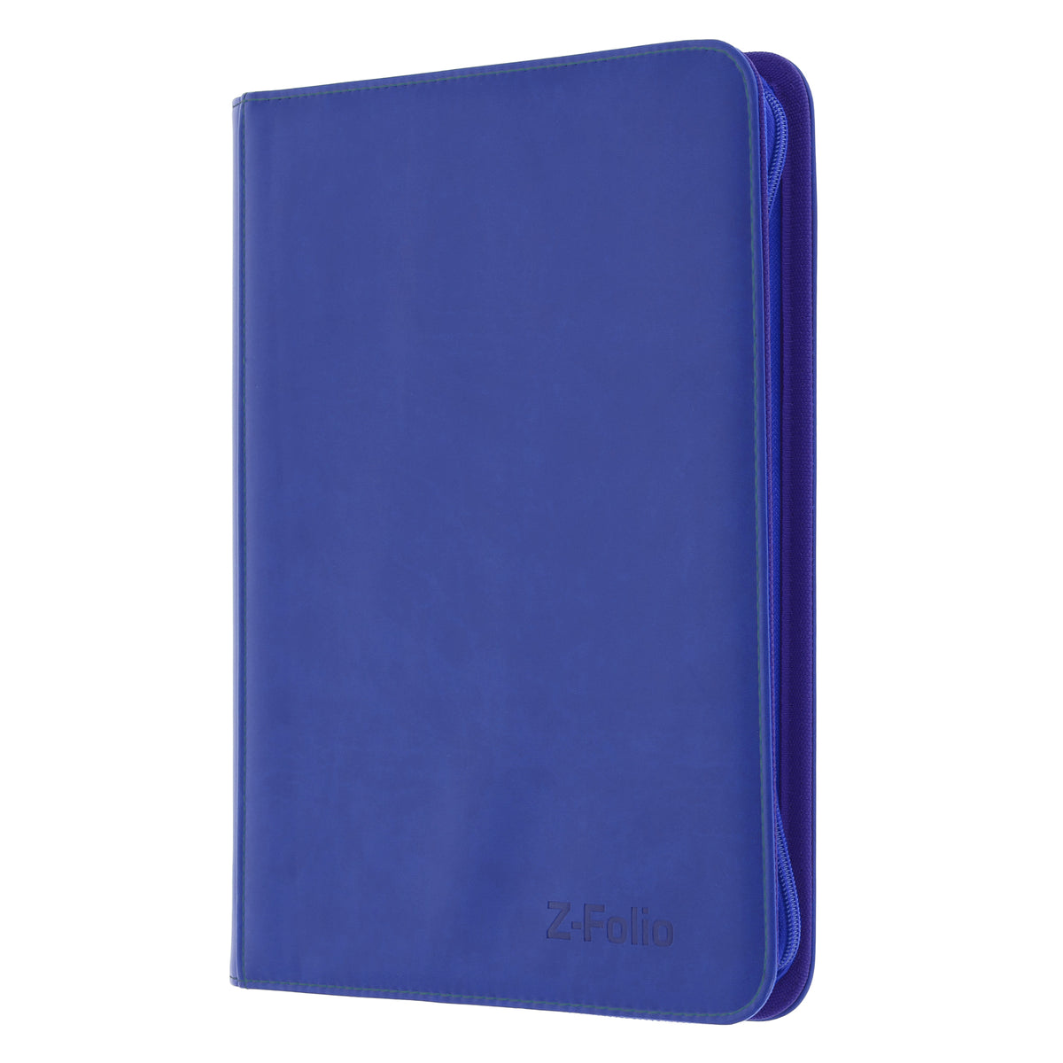BCW Z-Folio 9-Pocket Album - Blue – angled view