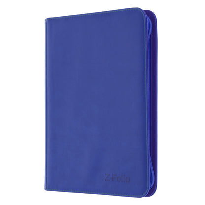 BCW Z-Folio 9-Pocket Album - Blue – angled view