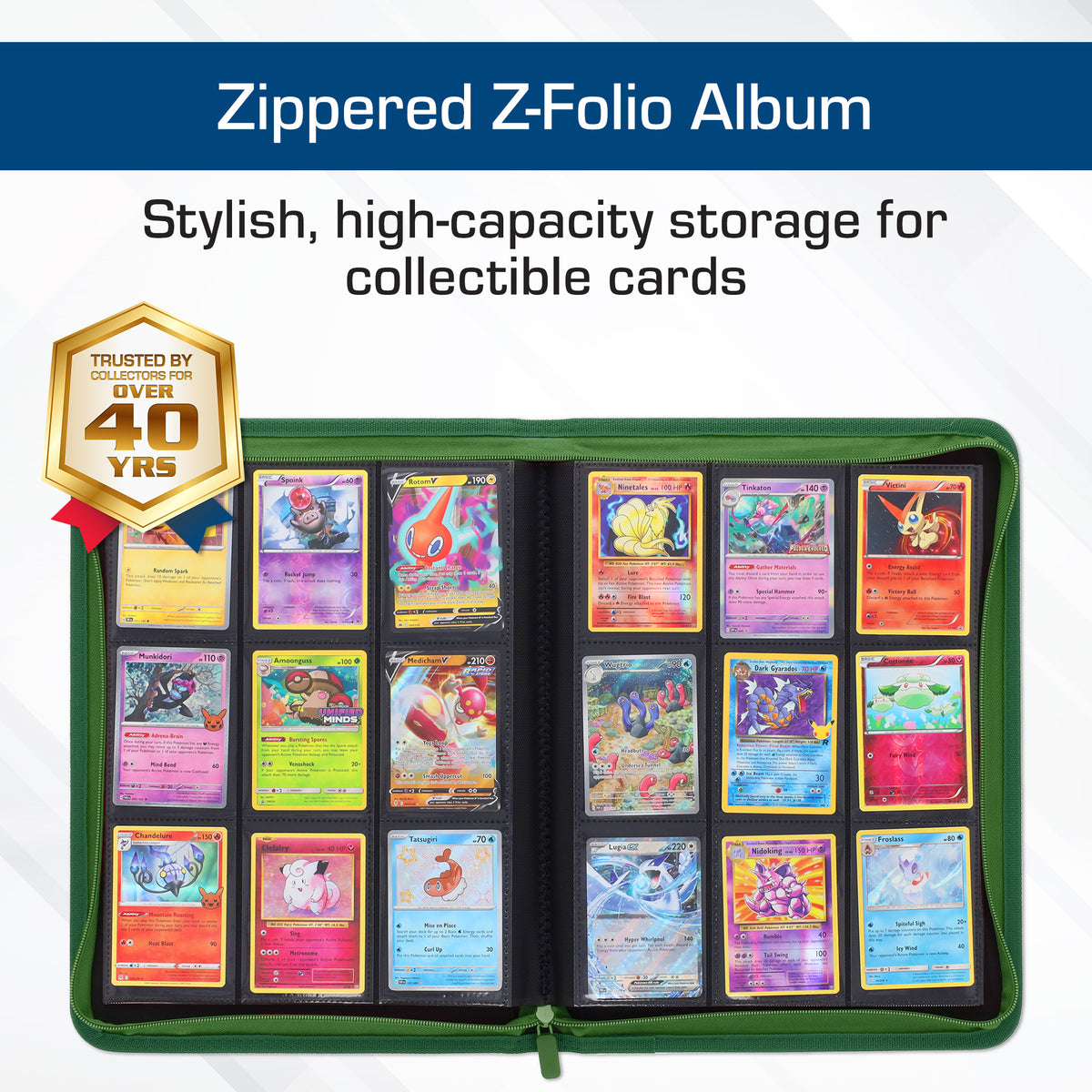 BCW Z-Folio 9-Pocket Album - Green – dimensions and specifications
