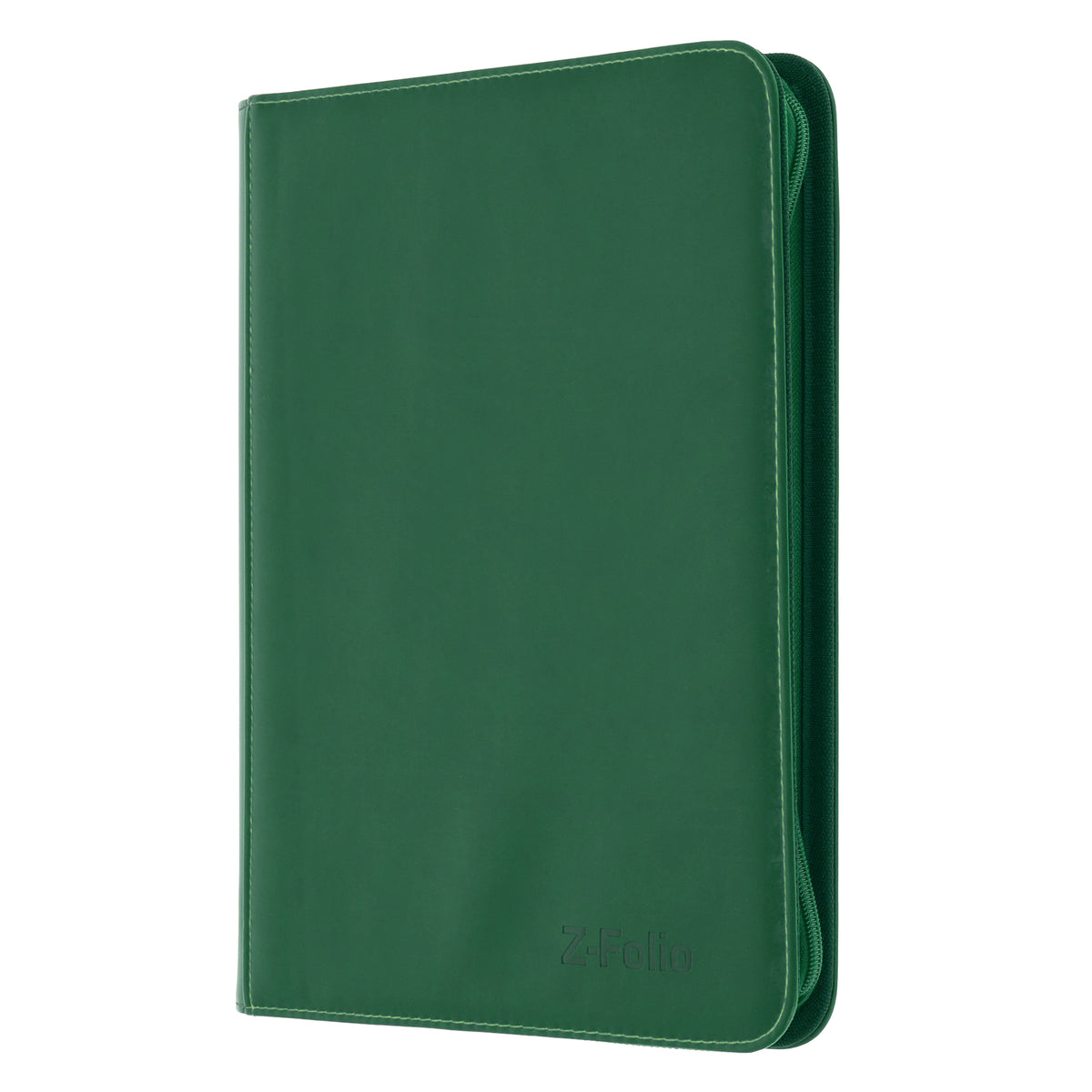 BCW Z-Folio 9-Pocket Album - Green – angled view