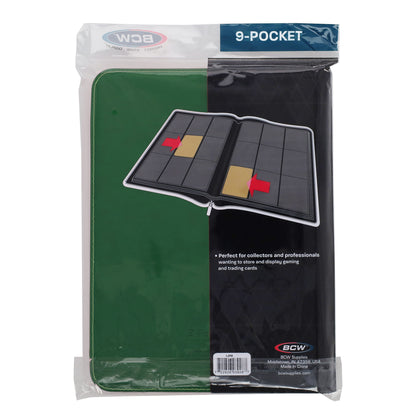 BCW Z-Folio 9-Pocket Album - Green – rear view
