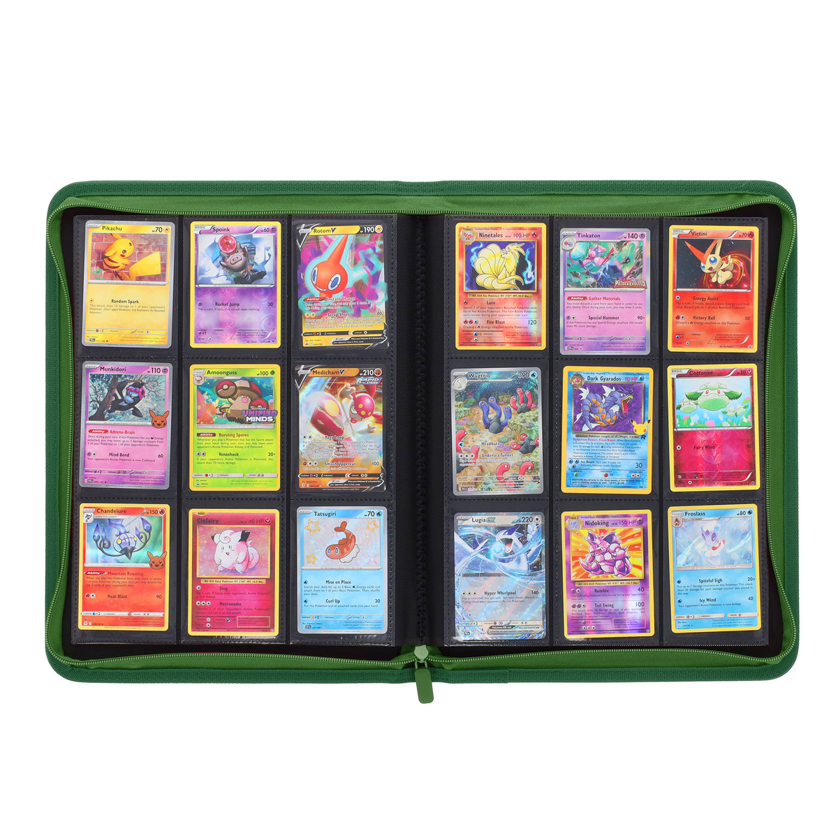 BCW Z-Folio 9-Pocket Album - Green – open view