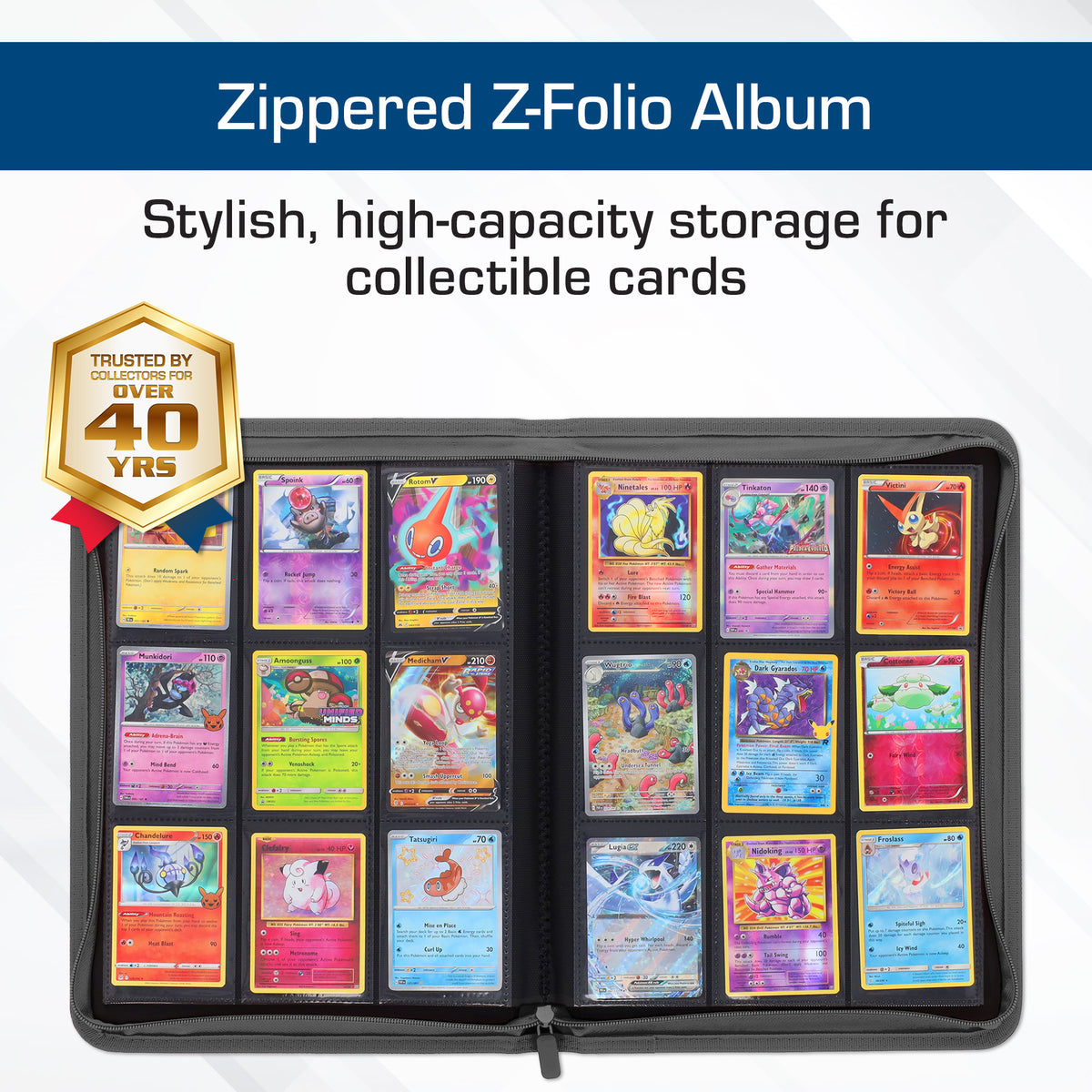 BCW Z-Folio 9-Pocket Album - Gray – dimensions and specifications