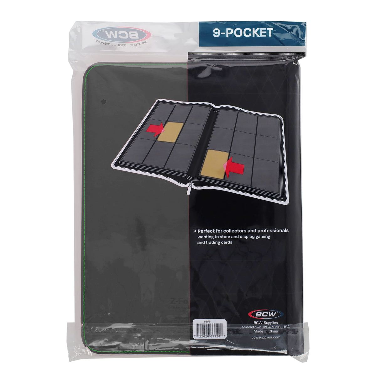 BCW Z-Folio 9-Pocket Album - Gray – rear view
