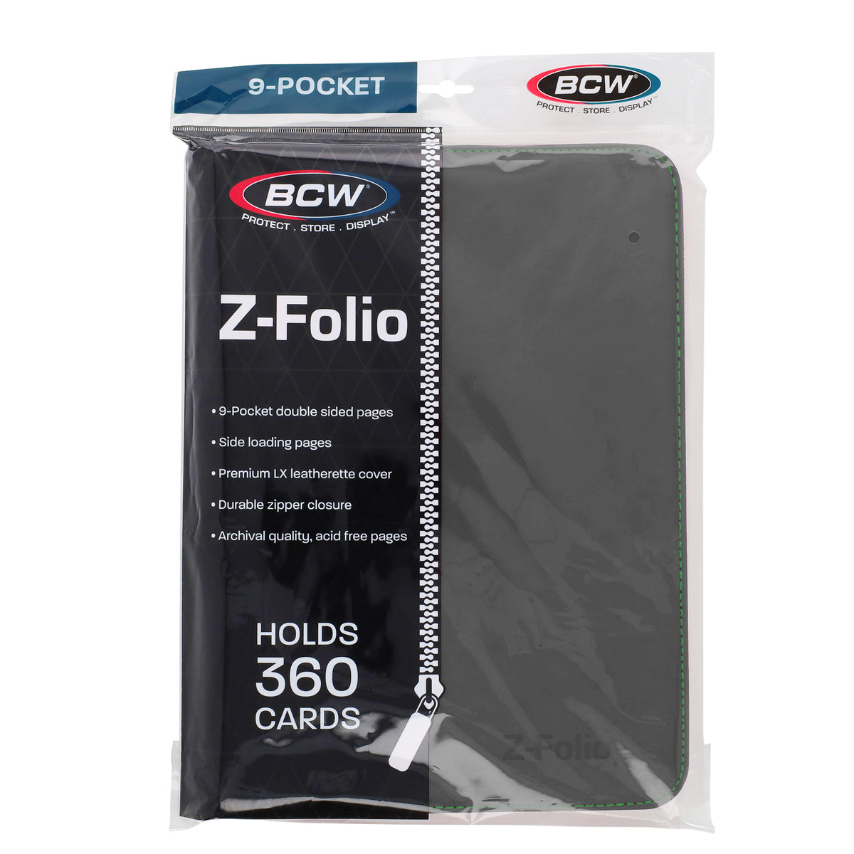 BCW Z-Folio 9-Pocket Album - Gray – front product view