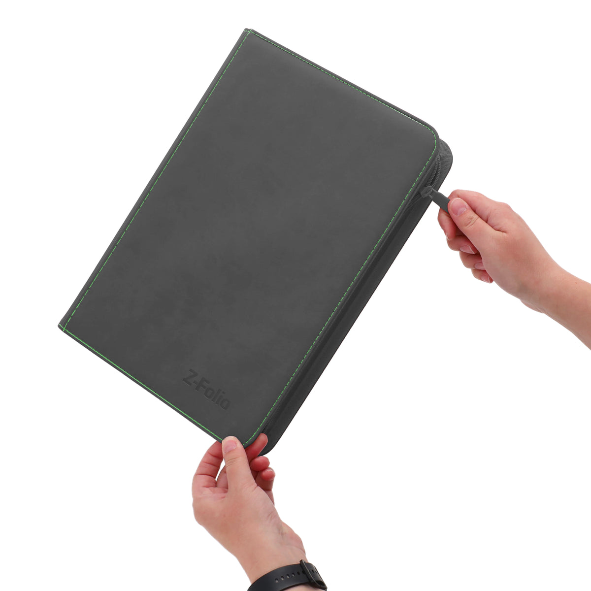 BCW Z-Folio 9-Pocket Album - Gray – in-use view