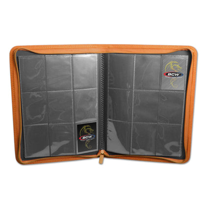BCW Z-Folio 9-Pocket Album - Orange – open view