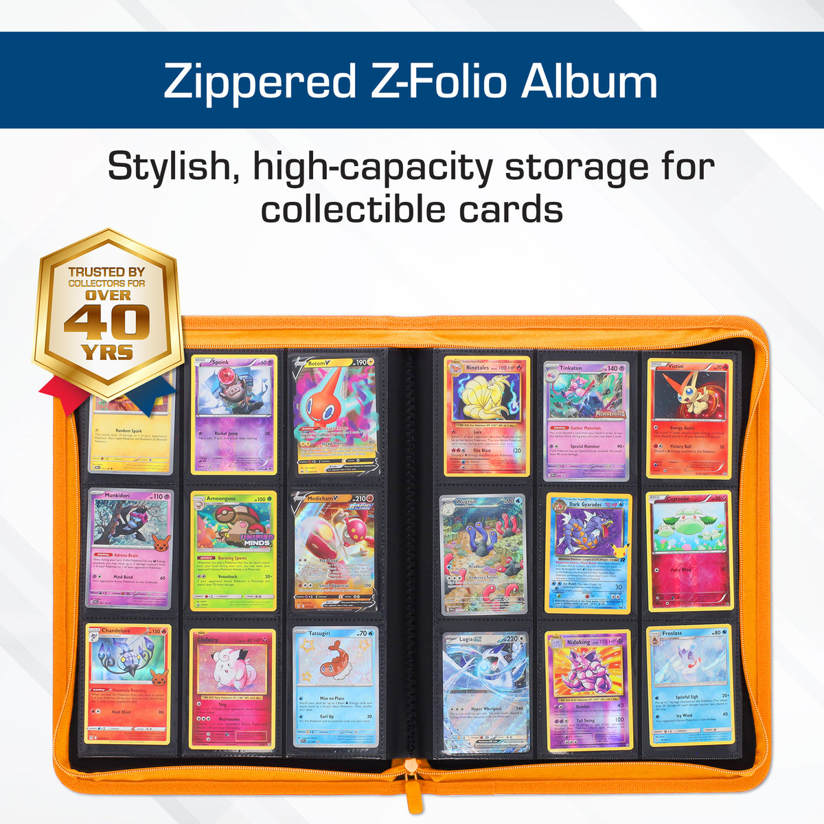 BCW Z-Folio 9-Pocket Album - Orange – dimensions and specifications