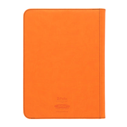 BCW Z-Folio 9-Pocket Album - Orange – rear view