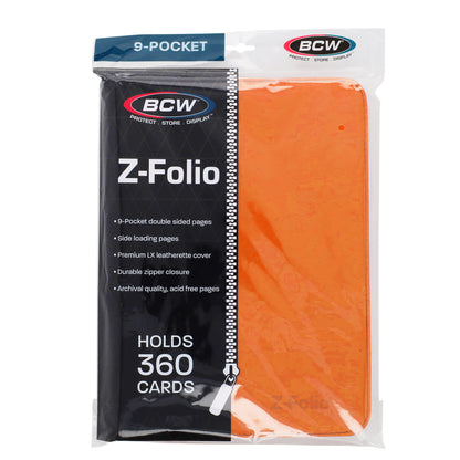 BCW Z-Folio 9-Pocket Album - Orange – front product view