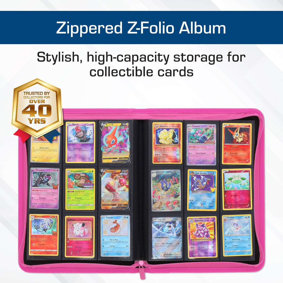 BCW Z-Folio 9-Pocket Album - Pink – dimensions and specifications