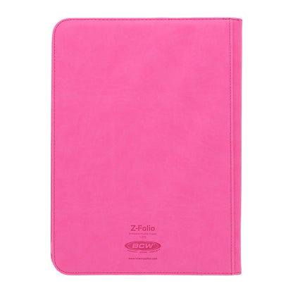 BCW Z-Folio 9-Pocket Album - Pink – rear view