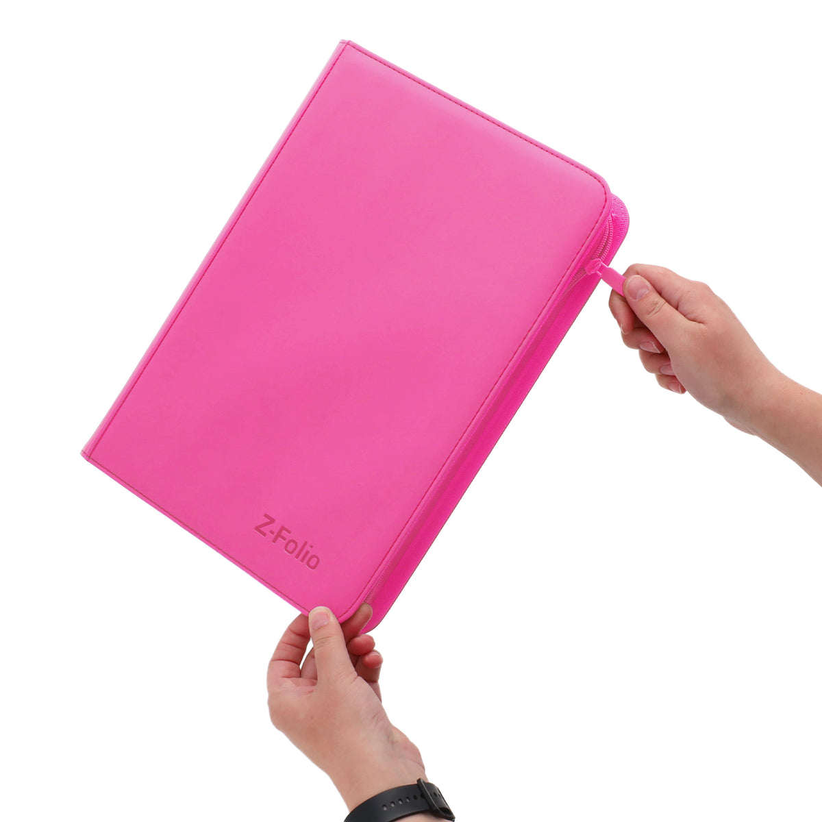 BCW Z-Folio 9-Pocket Album - Pink – in-use view