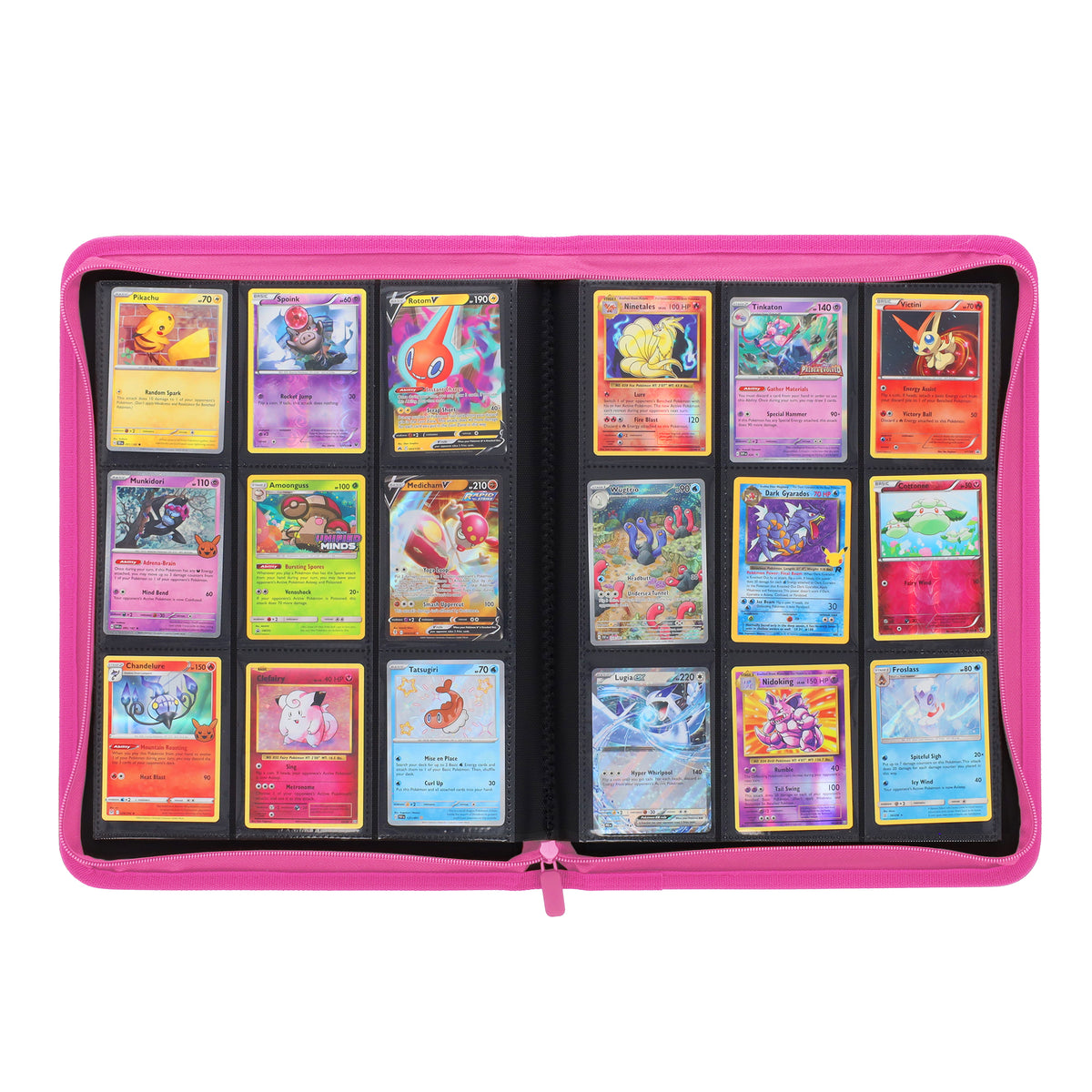 BCW Z-Folio 9-Pocket Album - Pink – open view