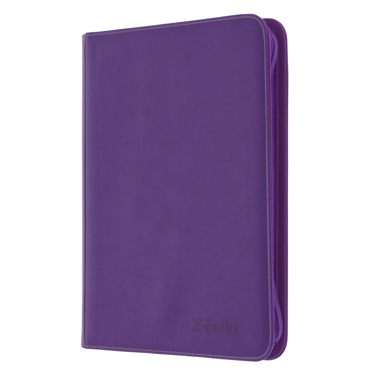 BCW Z-Folio 9-Pocket Album - Purple – angled view