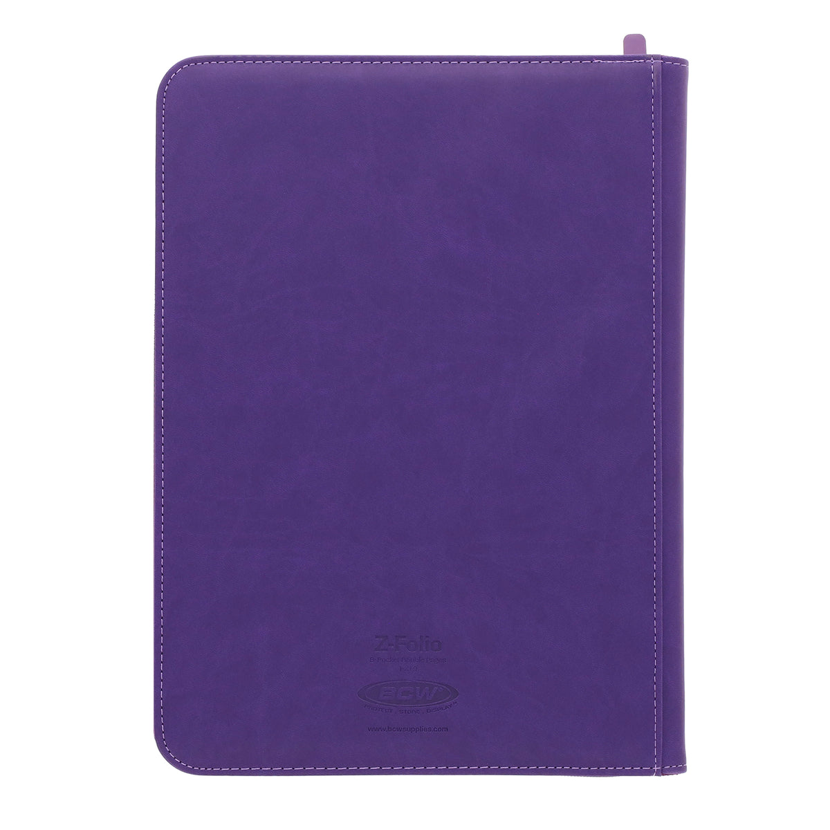 BCW Z-Folio 9-Pocket Album - Purple – rear view