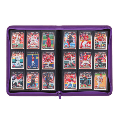 BCW Z-Folio 9-Pocket Album - Purple – open view