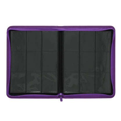 BCW Z-Folio 9-Pocket Album - Purple – open view