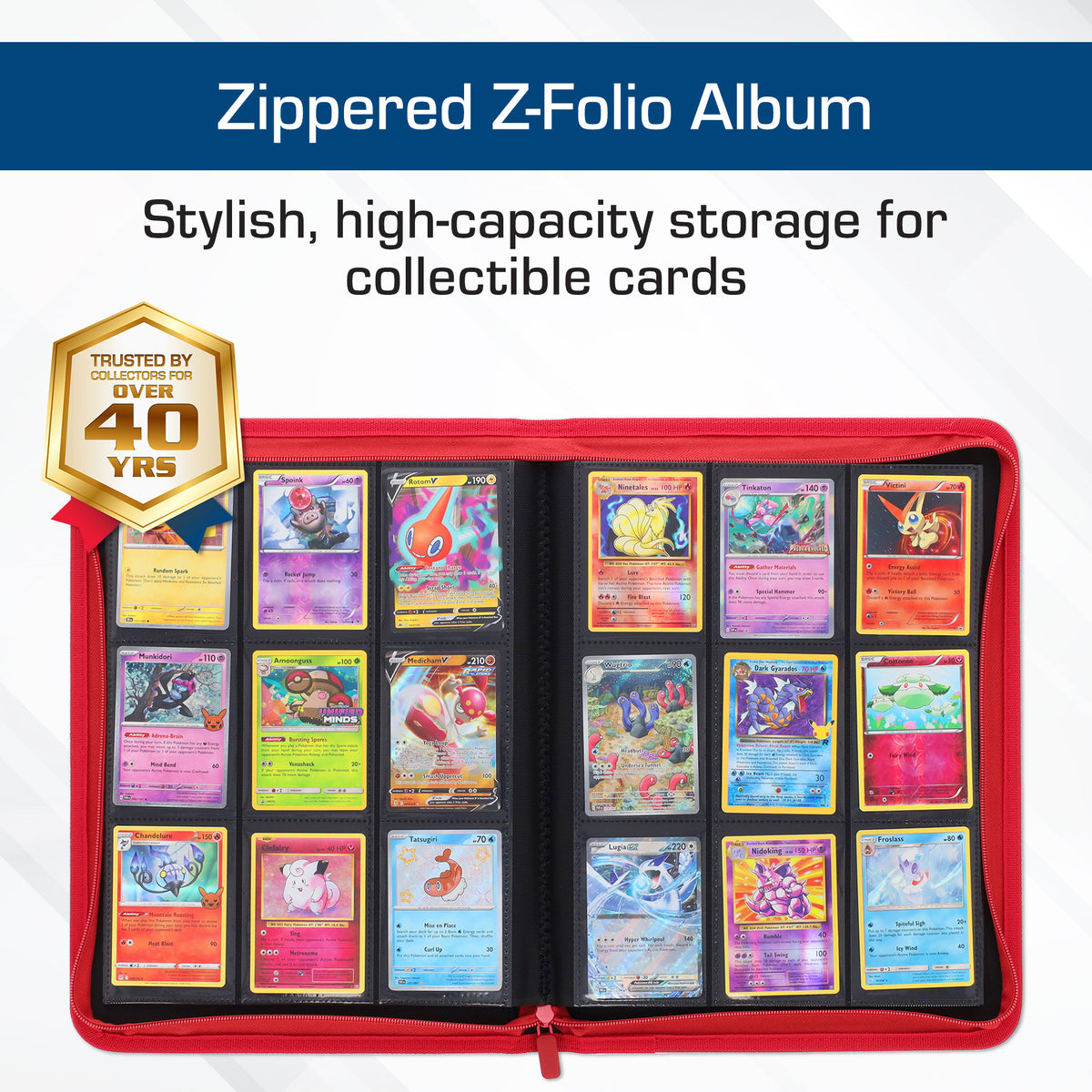 BCW Z-Folio 9-Pocket Album - Red – dimensions and specifications