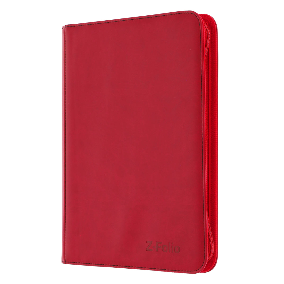BCW Z-Folio 9-Pocket Album - Red – angled view
