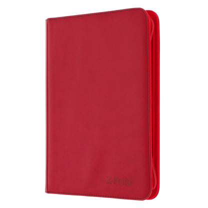 BCW Z-Folio 9-Pocket Album - Red – angled view