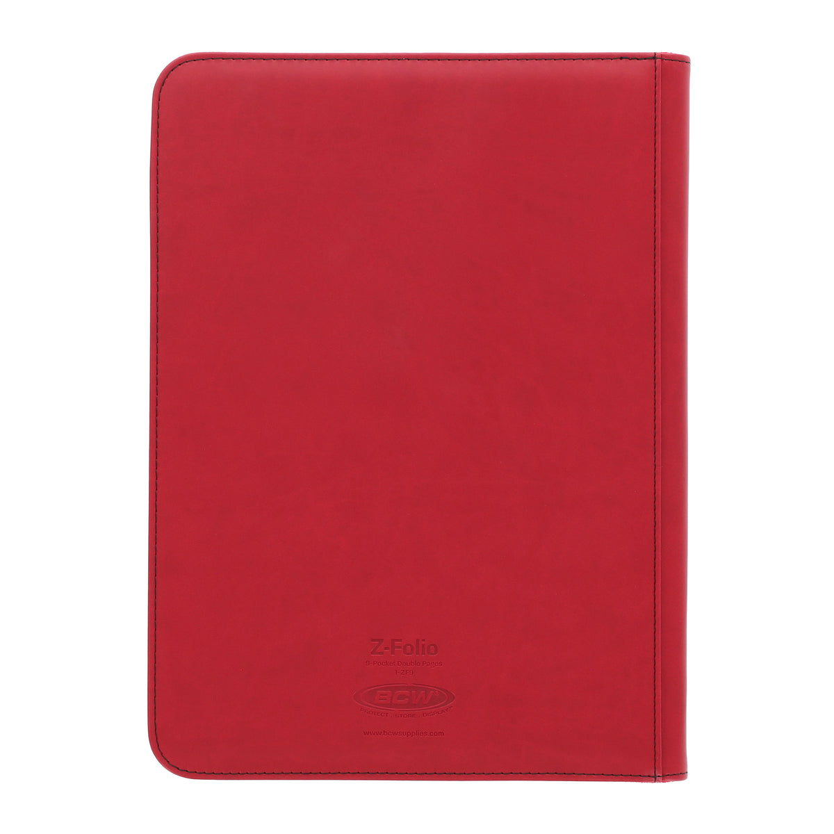 BCW Z-Folio 9-Pocket Album - Red – rear view