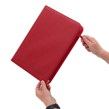 BCW Z-Folio 9-Pocket Album - Red – in-use view