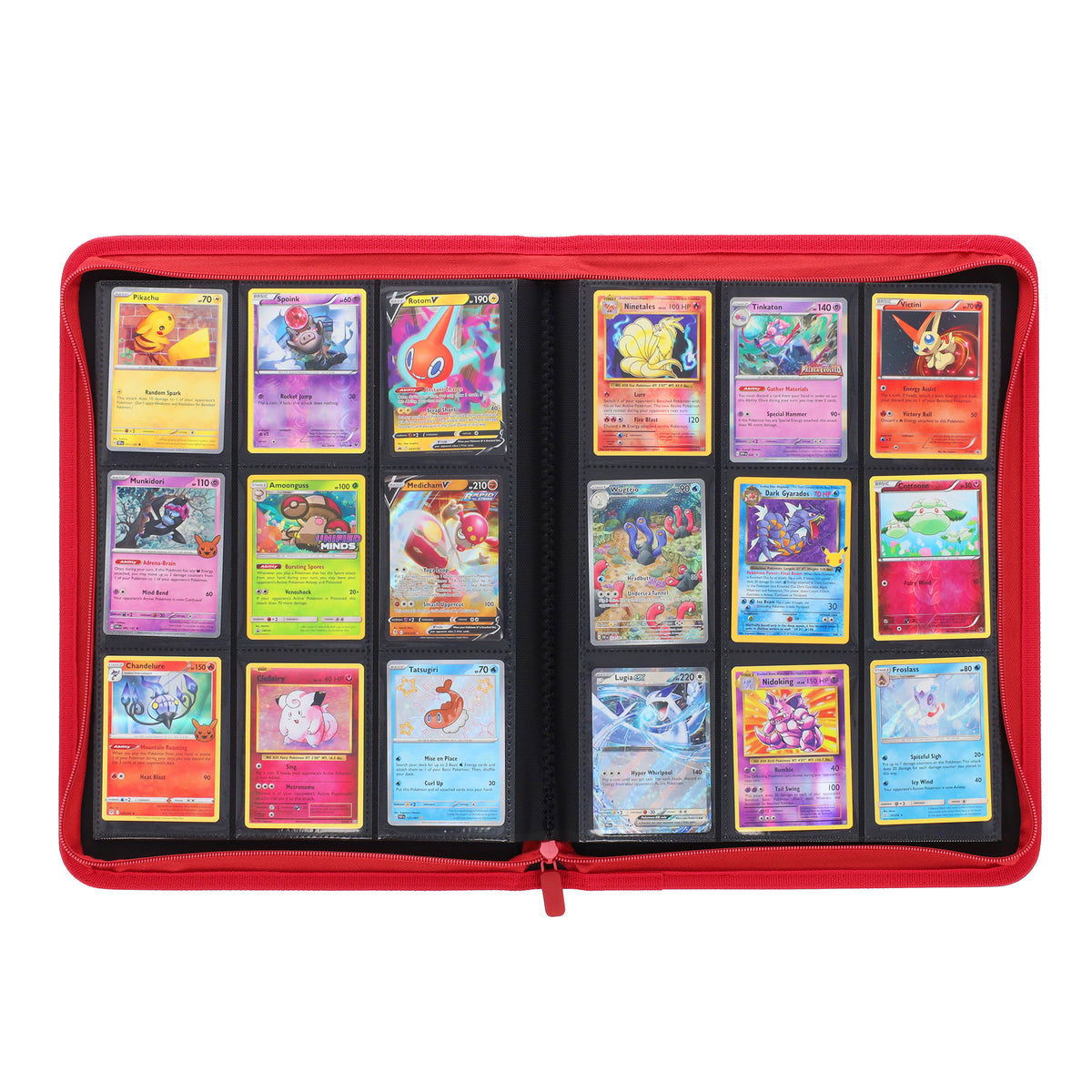 BCW Z-Folio 9-Pocket Album - Red – open view
