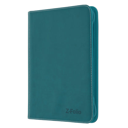BCW Z-Folio 9-Pocket Album - Teal – angled view