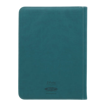 BCW Z-Folio 9-Pocket Album - Teal – rear view