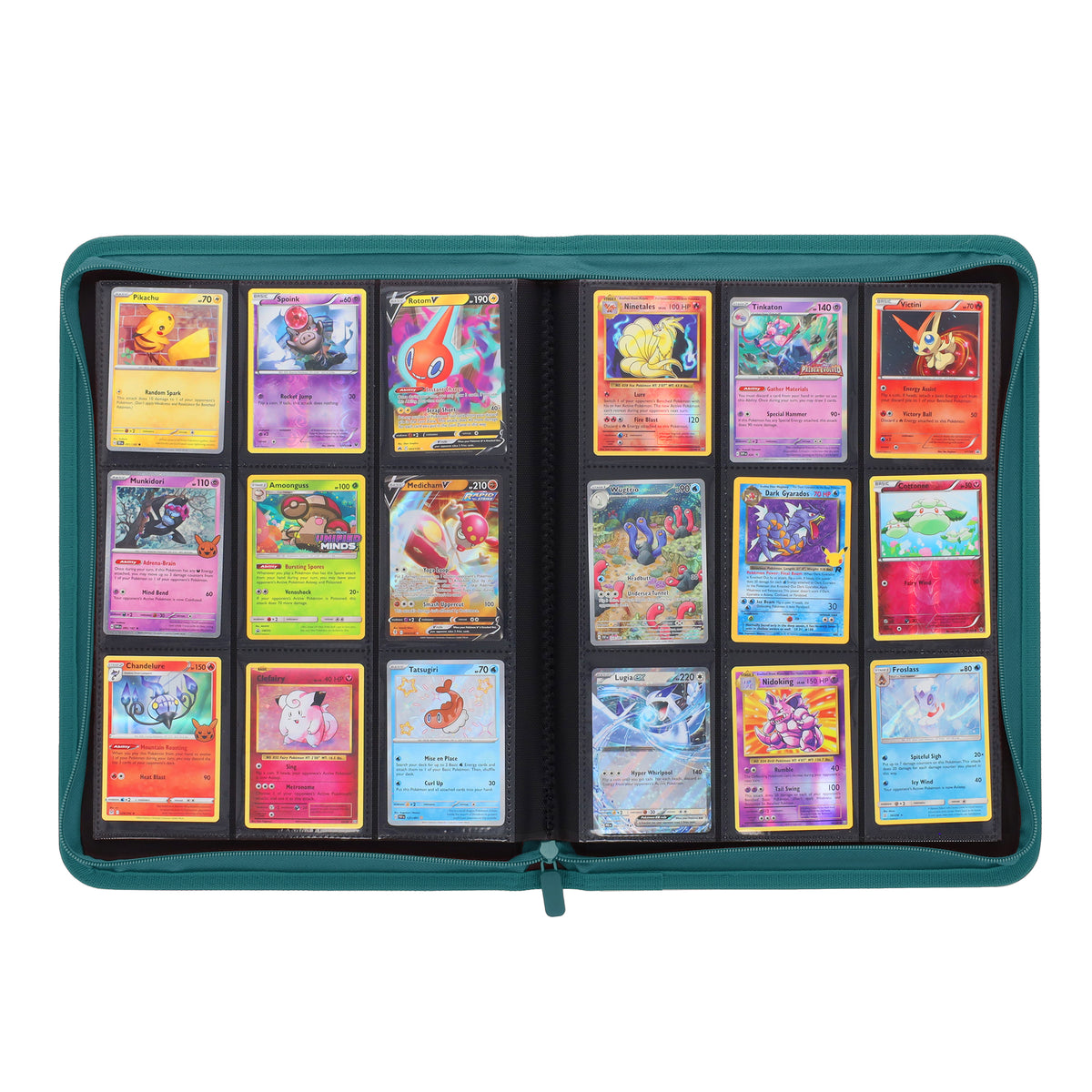 BCW Z-Folio 9-Pocket Album - Teal – open view