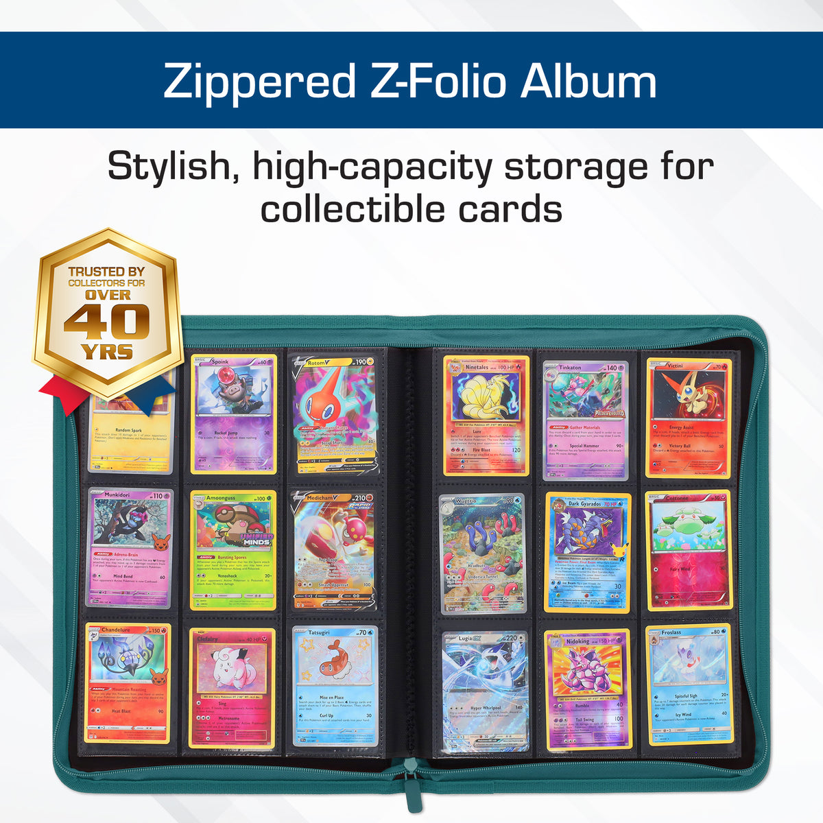 BCW Z-Folio 9-Pocket Album - Teal – dimensions and specifications