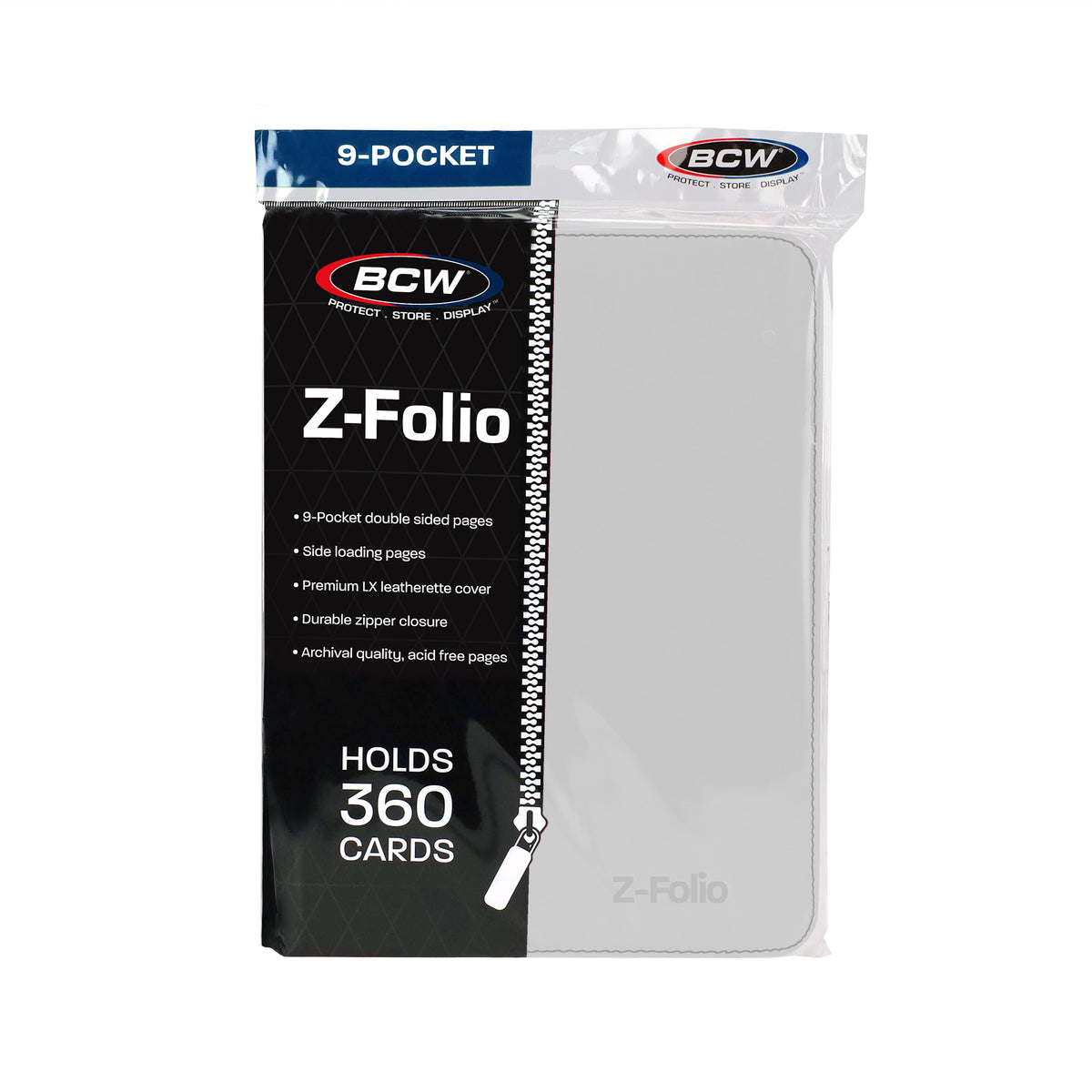 BCW Z-Folio 9-Pocket Album - White – front product view