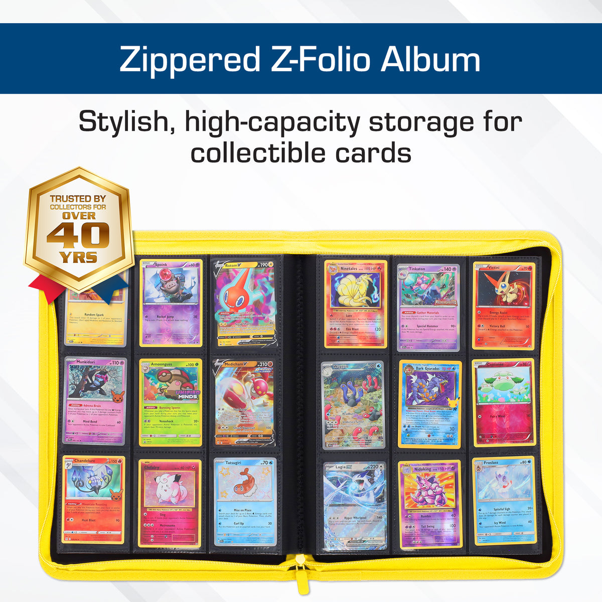 BCW Z-Folio 9-Pocket Album - Yellow – dimensions and specifications