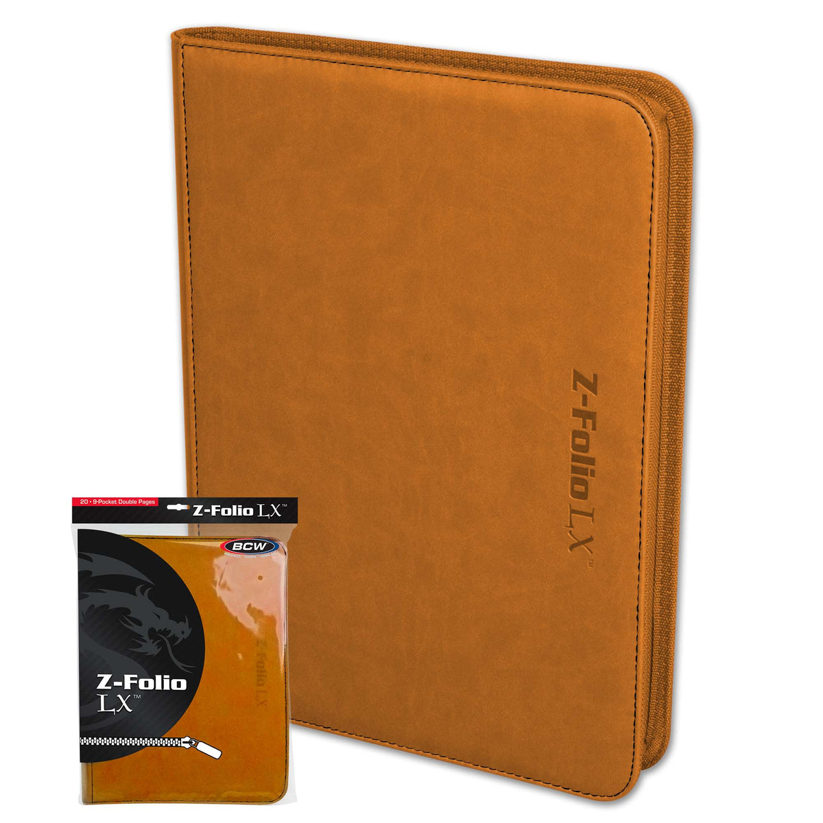BCW Z-Folio 9-Pocket Album - Orange – front product view