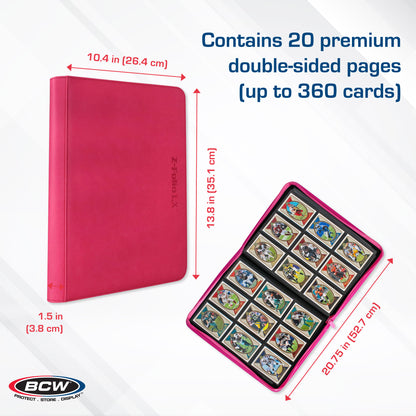 BCW Z-Folio 9-Pocket Album - Pink – dimensions and specifications