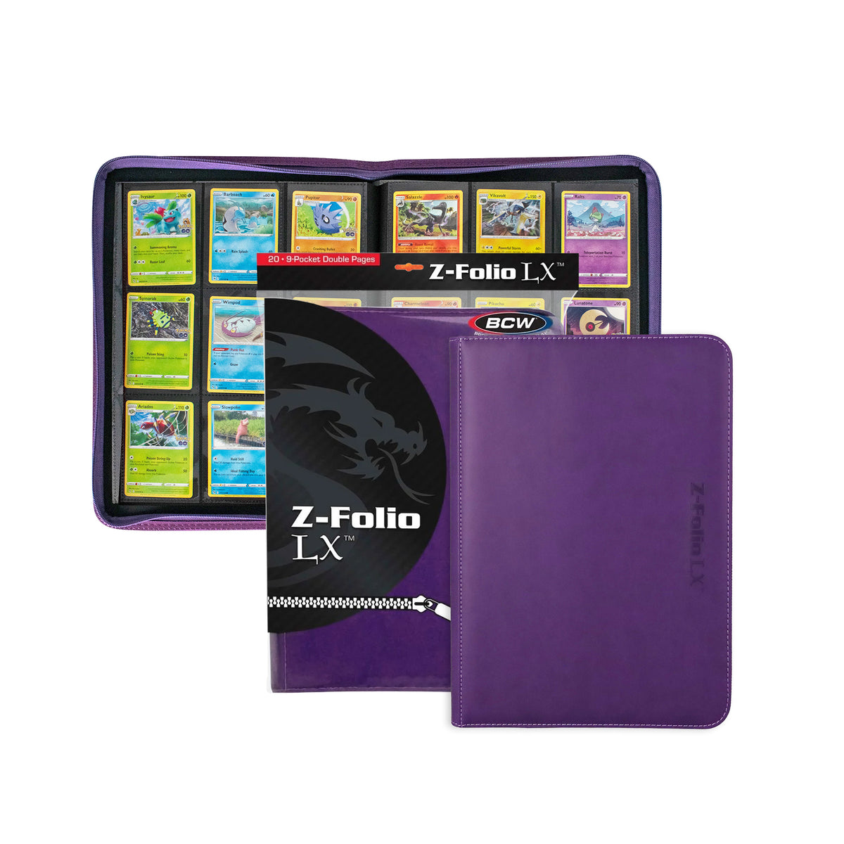BCW Z-Folio 9-Pocket Album - Purple – front product view