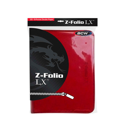 BCW Z-Folio 9-Pocket Album - Red – front product view