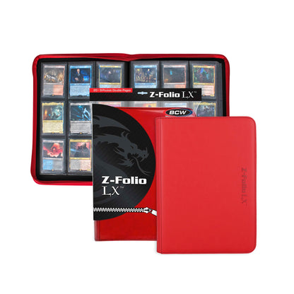 BCW Z-Folio 9-Pocket Album - Red – front product view