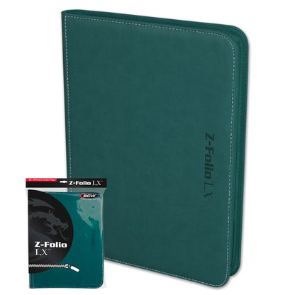 BCW Z-Folio 9-Pocket Album - Teal – front product view