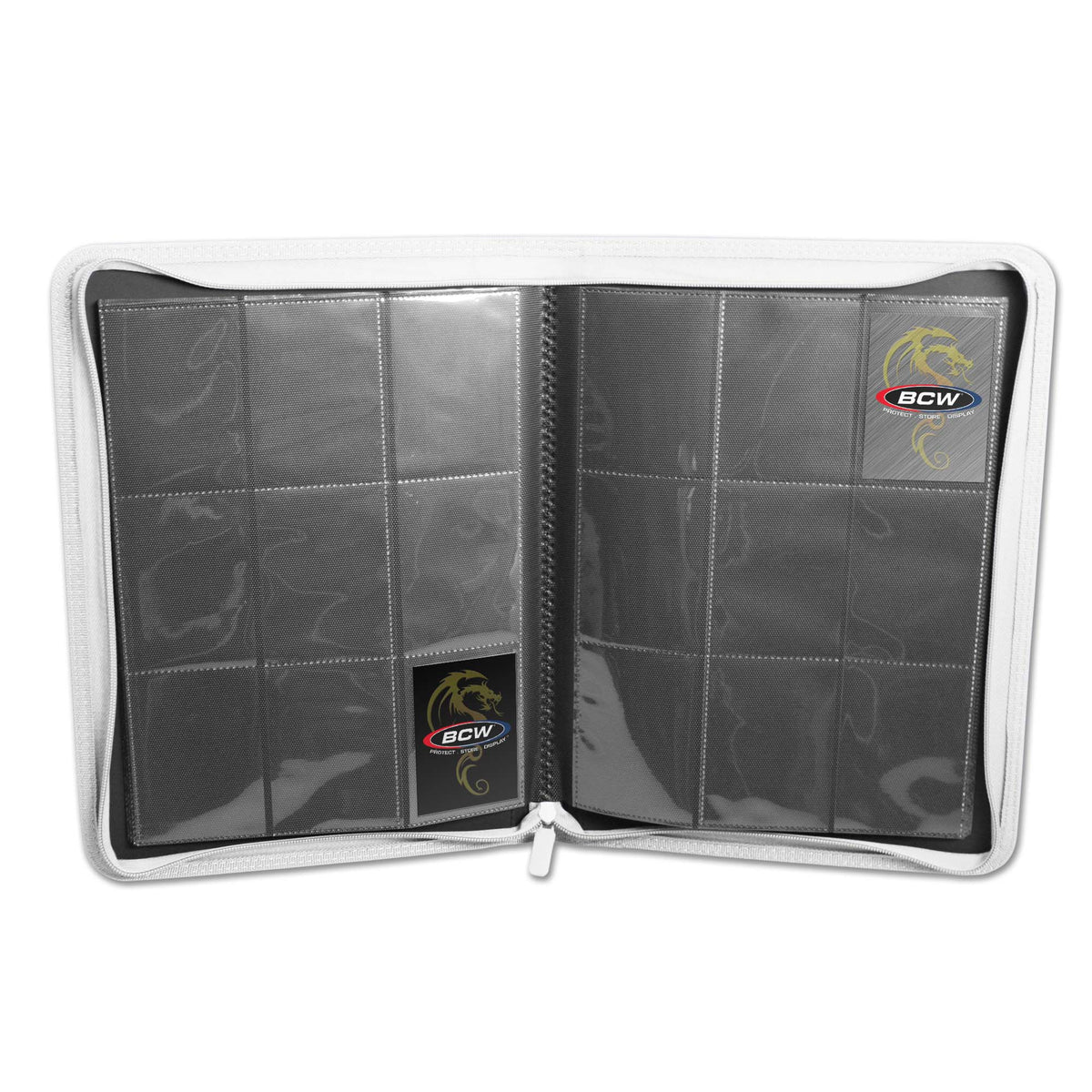 BCW Z-Folio 9-Pocket Album - White – open view