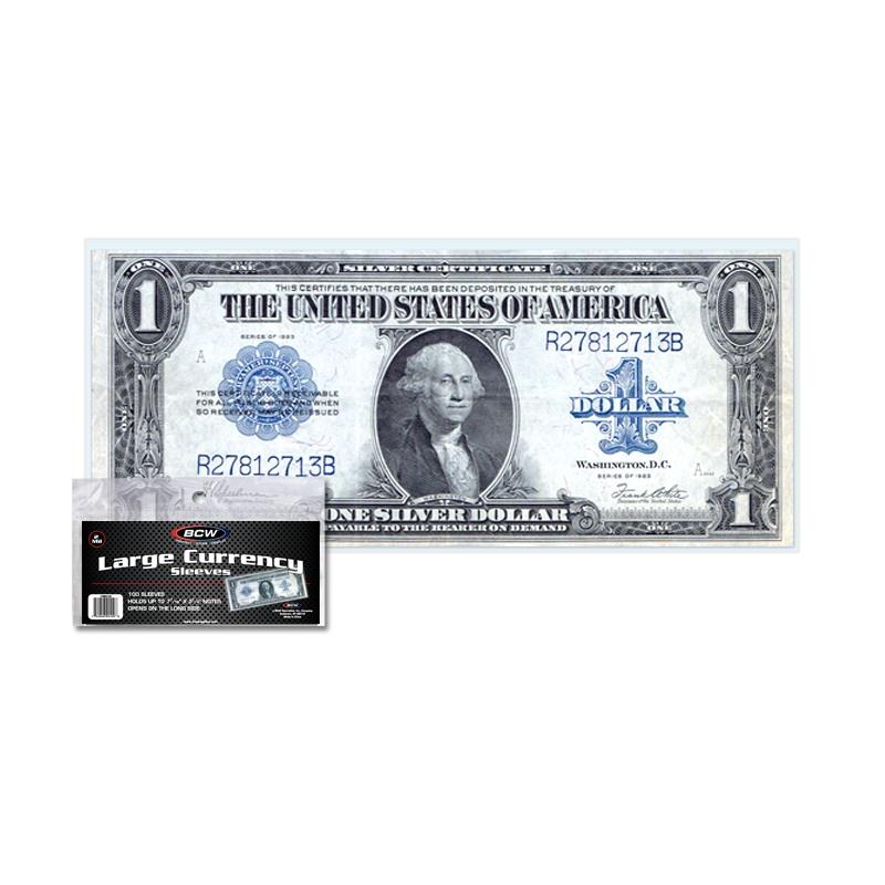 BCW Currency Sleeves - Large Bill – front product view