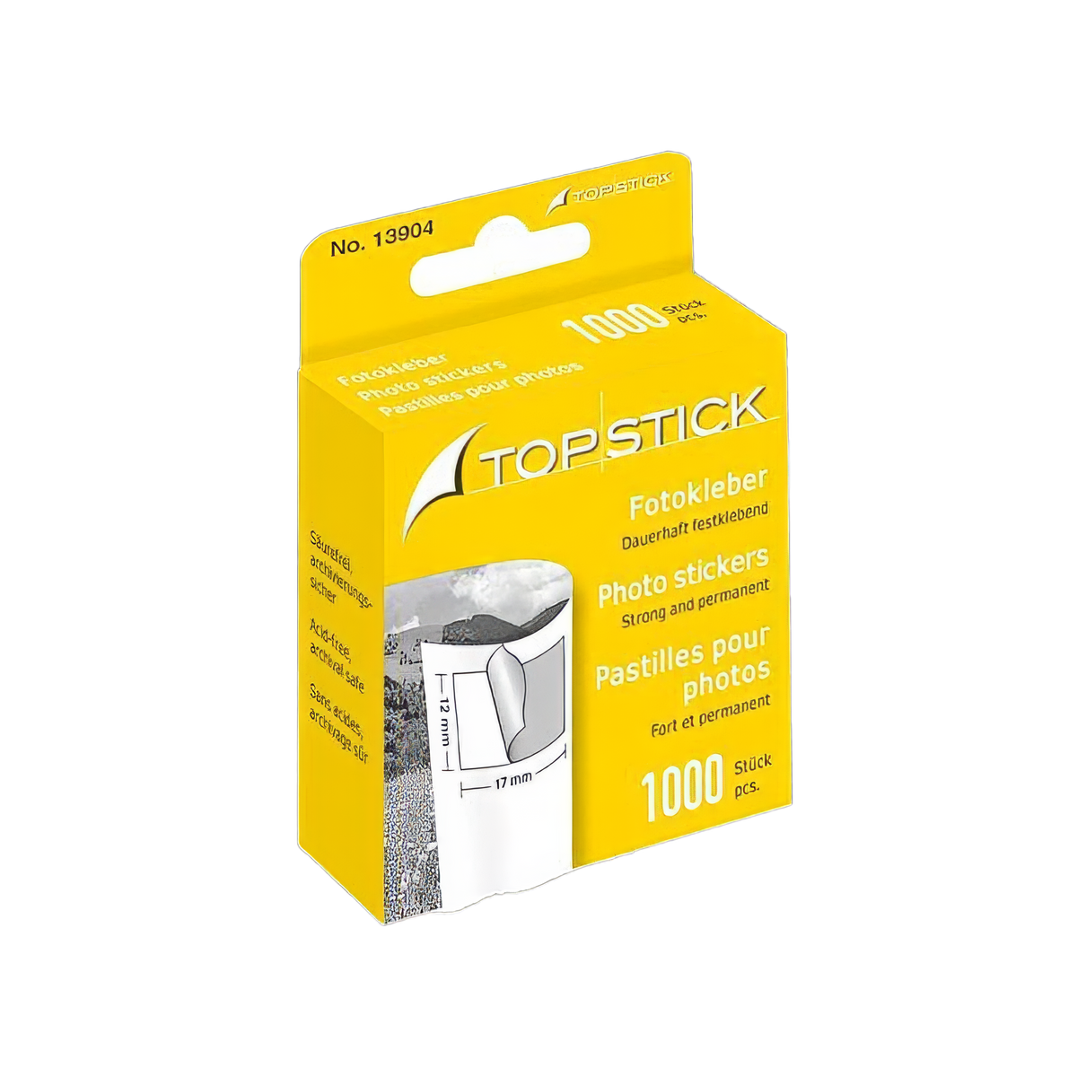 TopStick Photo Stickers, in Cardboard Dispenser, 1000 pcs